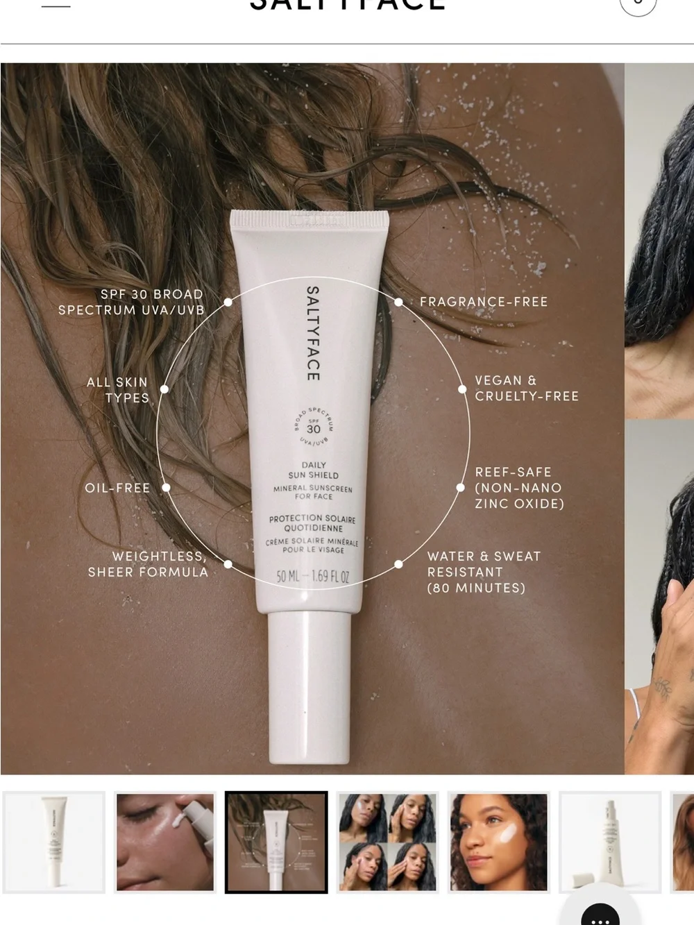 SALTYFACE Daily Sun Shield Mineral Sunscreen